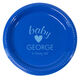 Personalized Big Heart Baby Plastic Plates Image 2 of 2